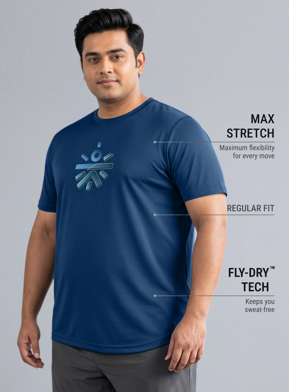 Men's Navy Cult Training Essential Plus Size T-shirt