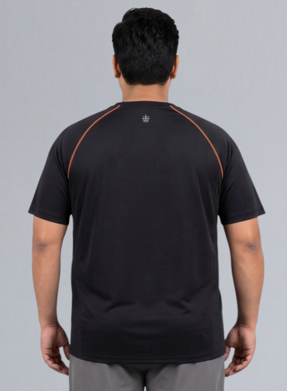 Men's Black Everyday Workout Train Plus Size T-shirt
