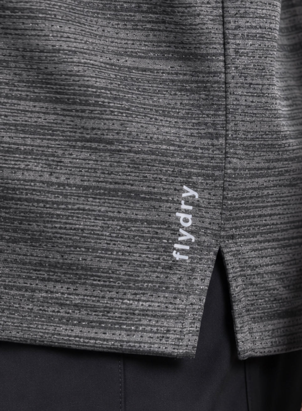 Men's Black Textured Performance Plus Size T-shirt