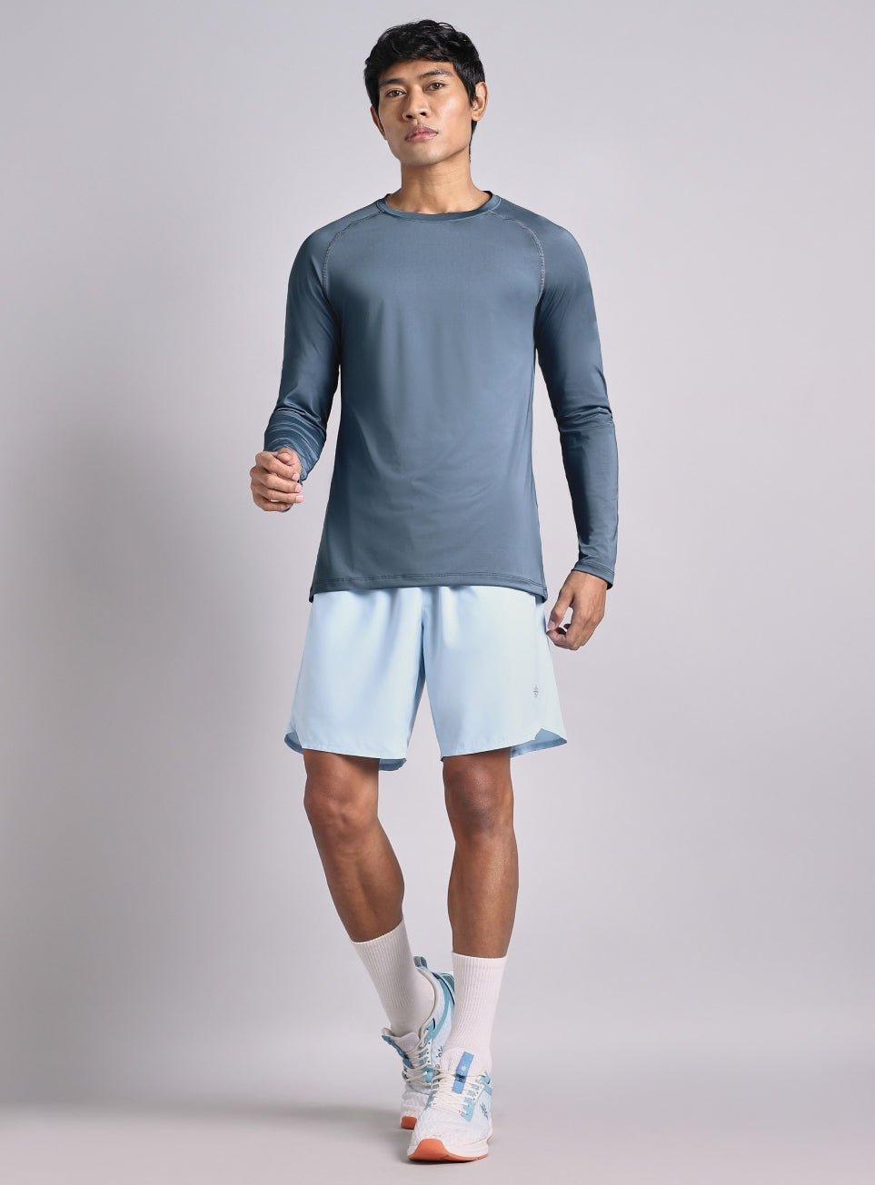 Men's Blue Base Layer Run Full Sleeve T-shirt
