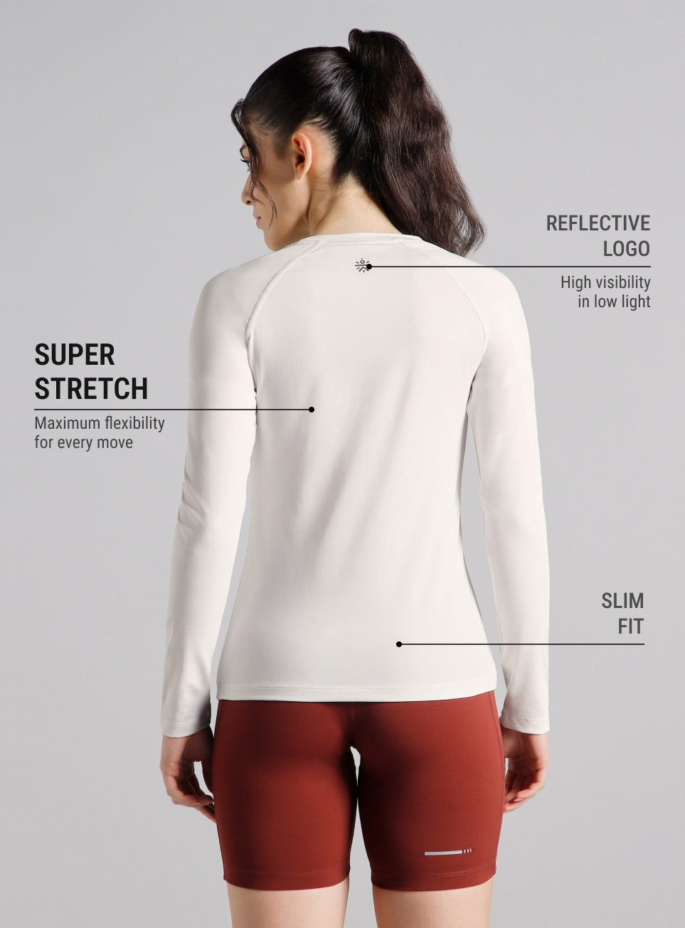 Women's Base Layer White Compression Running Top