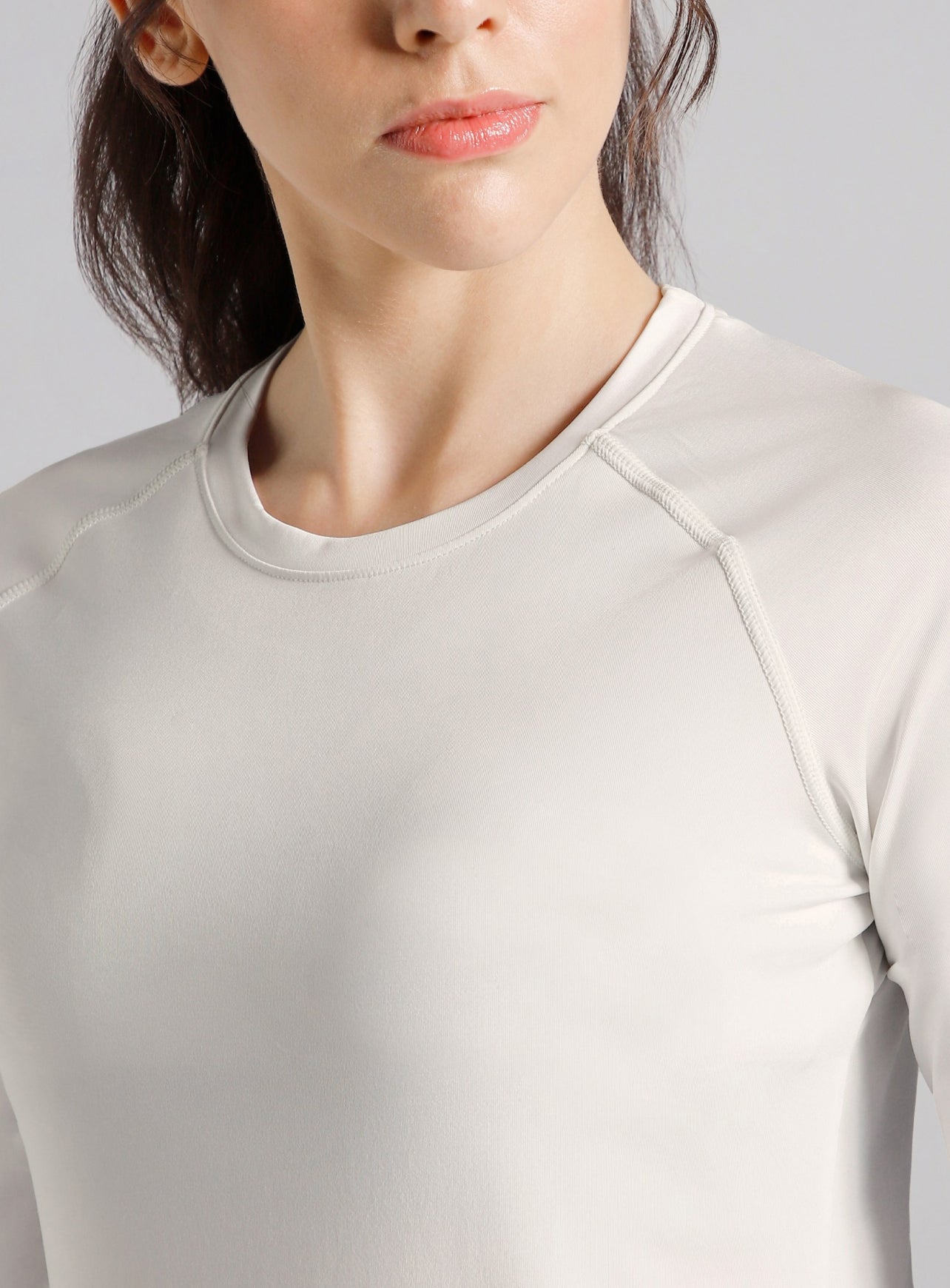 Women's Base Layer White Compression Running Top