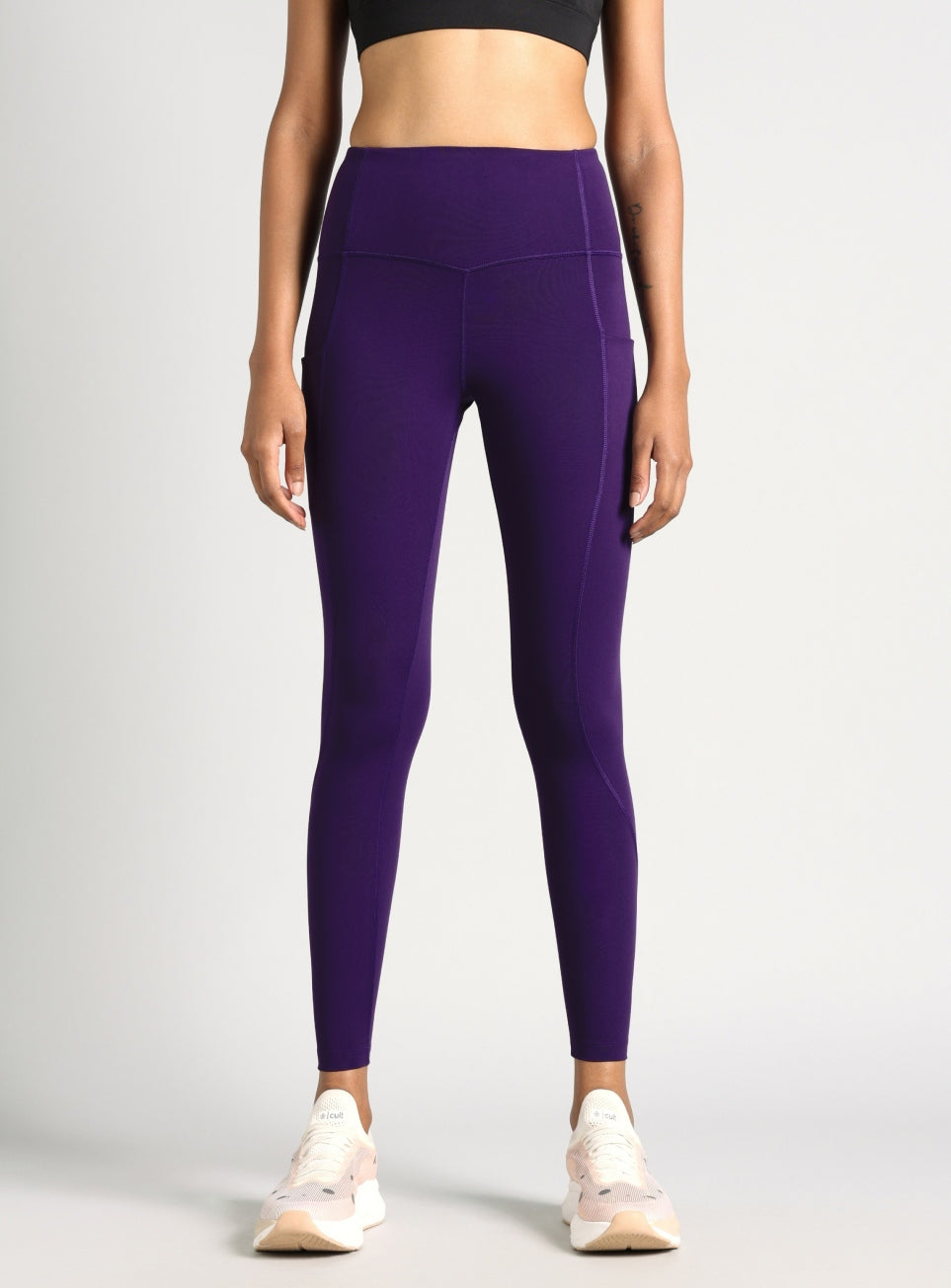 Women's Purple Flow Form Yoga COMFlex Tights