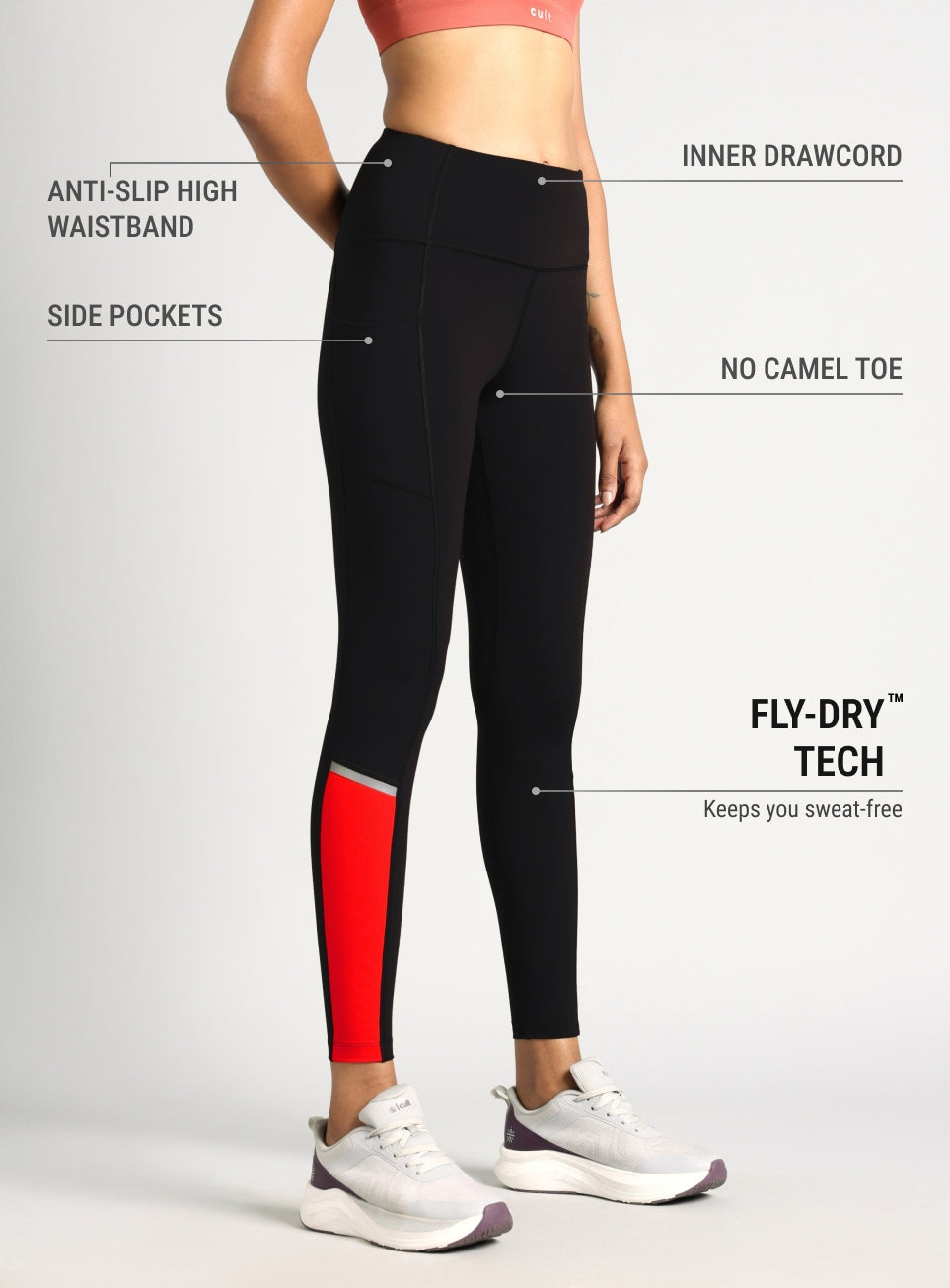 Women's Black Moonlight Running COMFlex Tights