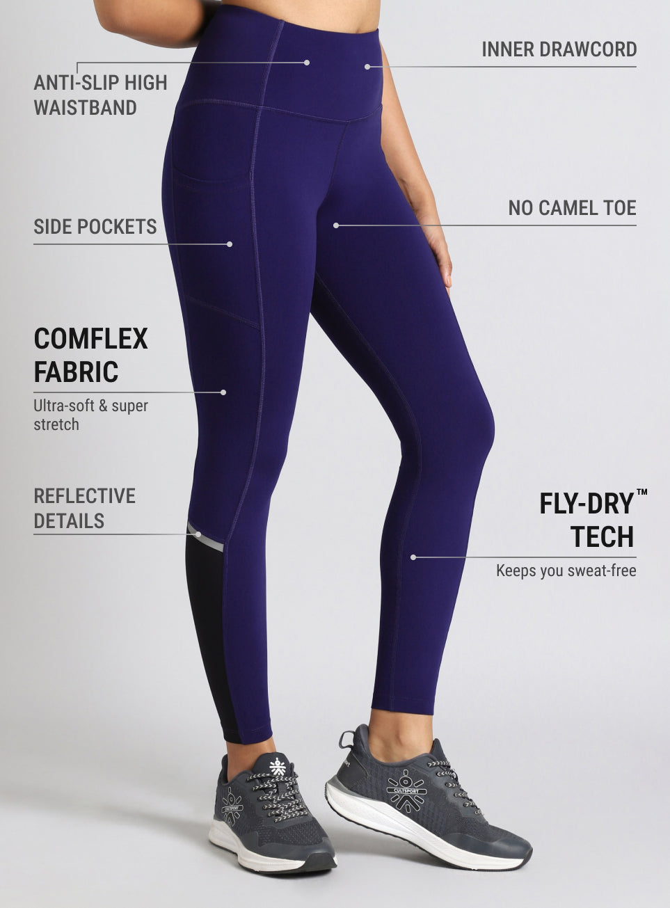Women's Blue Moonlight Runner's COMFlex Tights
