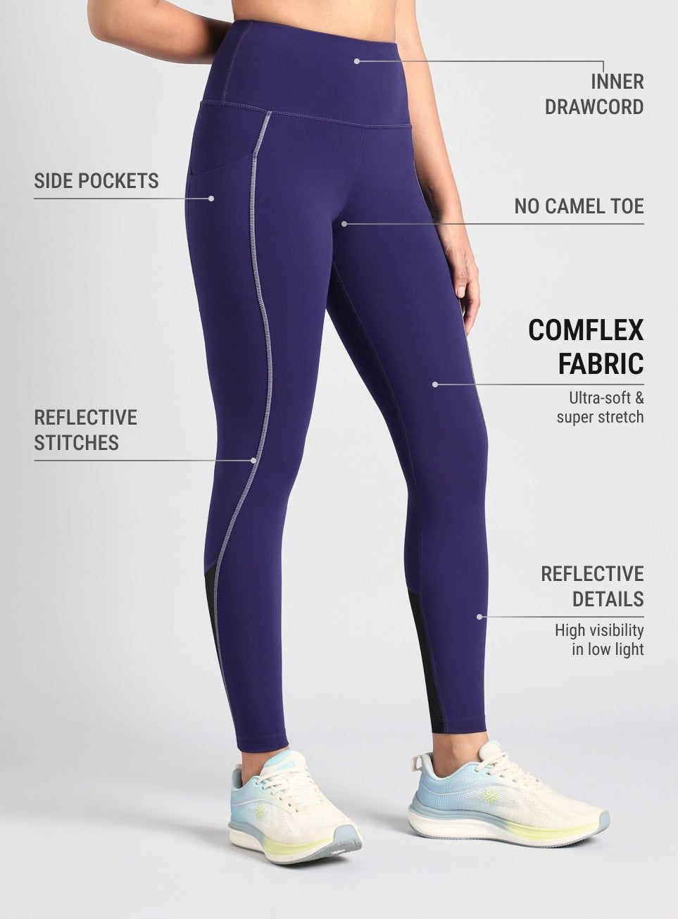 Women's Blue Hyper Vent Running COMFlex Tights