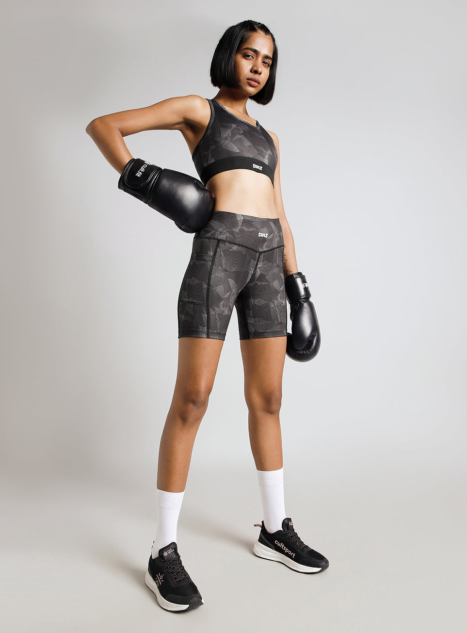 Women's Black Urban Camo Combat COMFlex Cycling Shorts