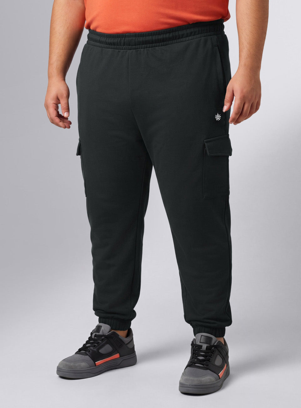 Men's Black Move All Day Plus Size Cargo Joggers