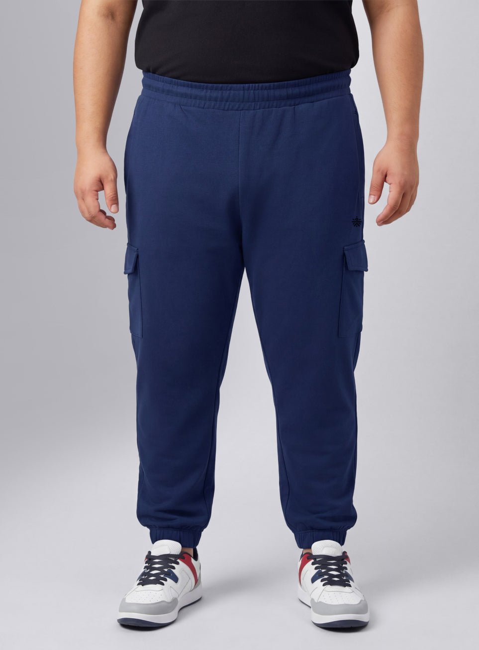 Men's Navy Move All Day Plus Size Cargo Joggers