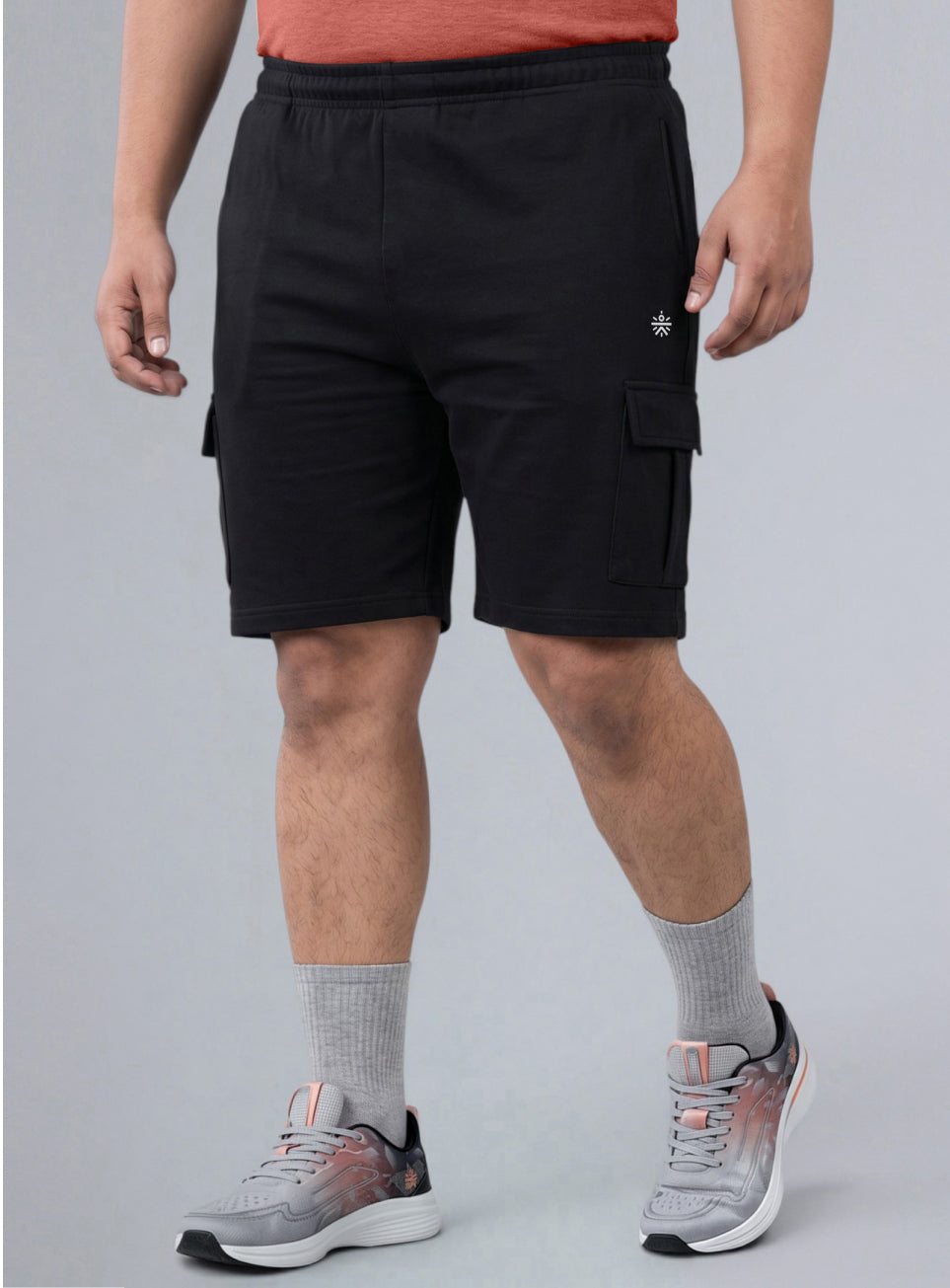 Men's Black Move all Day Plus Size Cargo Shorts