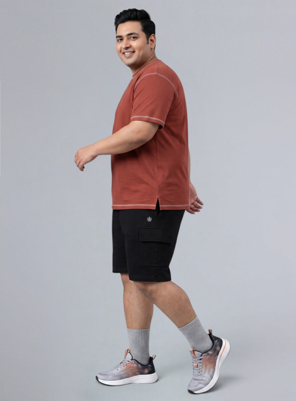 Men's Black Move all Day Plus Size Cargo Shorts
