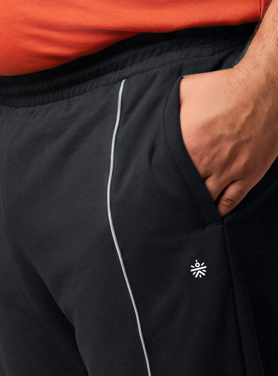 Men's Black Beyond Play Plus Size Trackpants