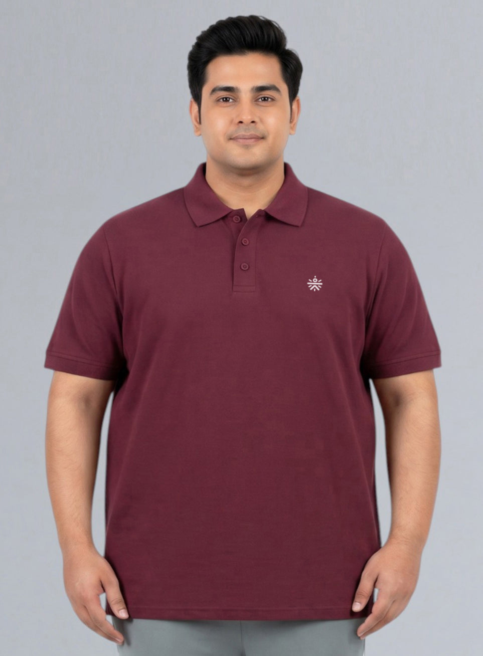 Men's Wine All Day Play Plus Size Polo T-shirt