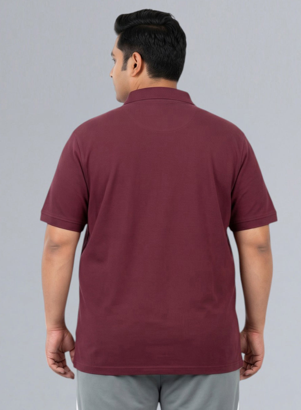 Men's Wine All Day Play Plus Size Polo T-shirt