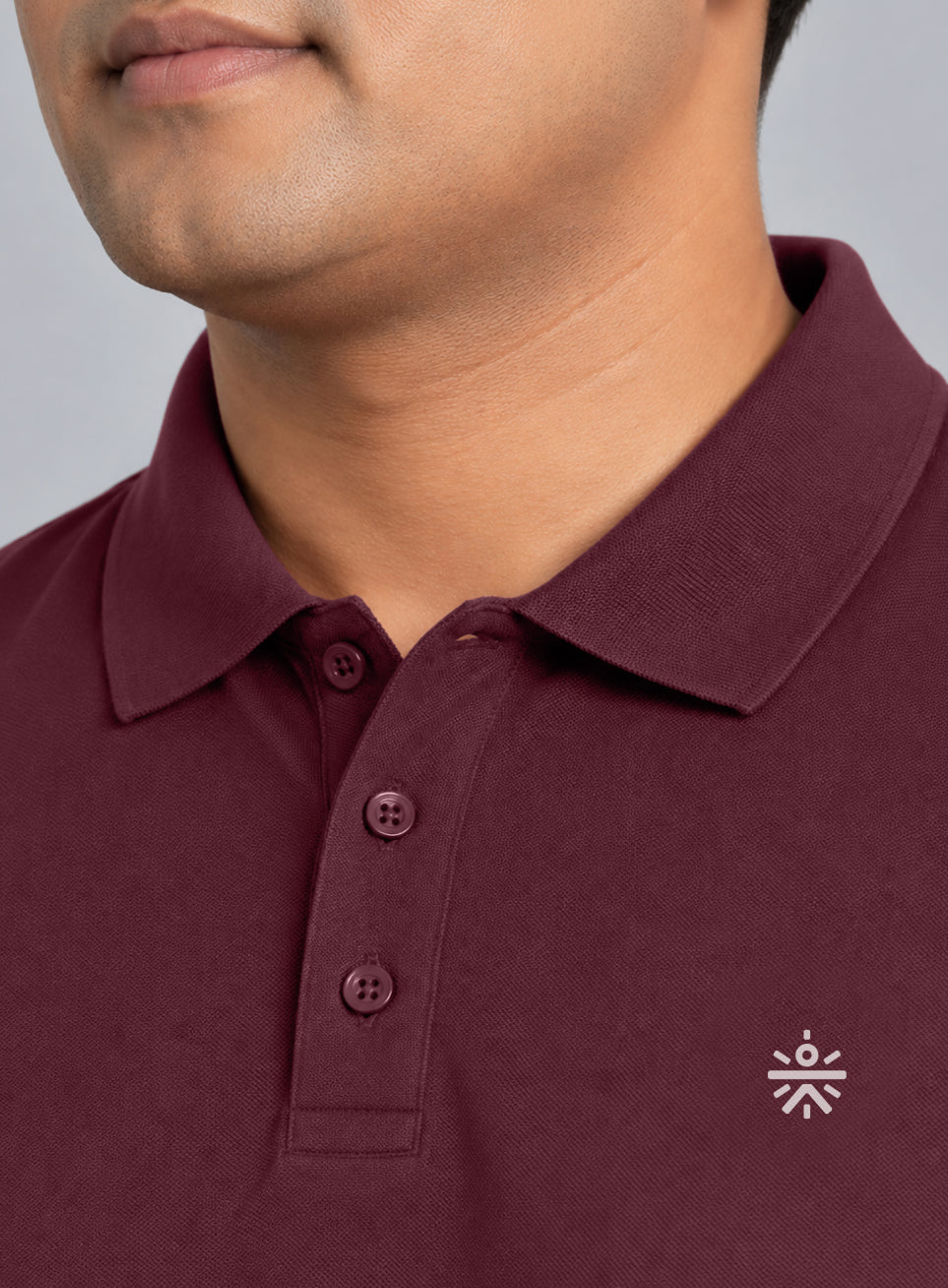 Men's Wine All Day Play Plus Size Polo T-shirt
