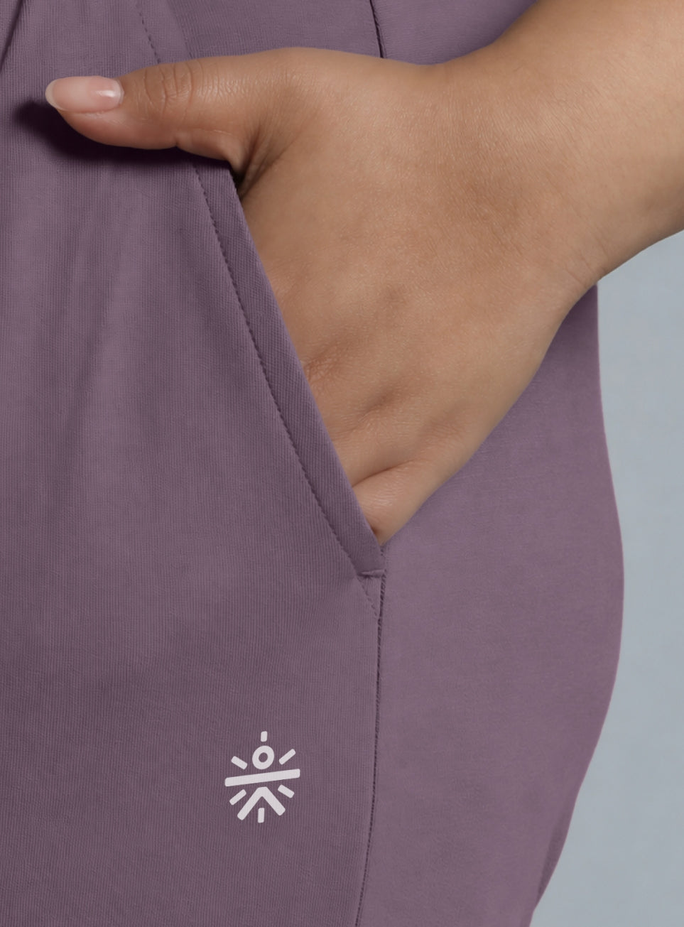 Women's Pink Cotton Plus Size Everyday Joggers