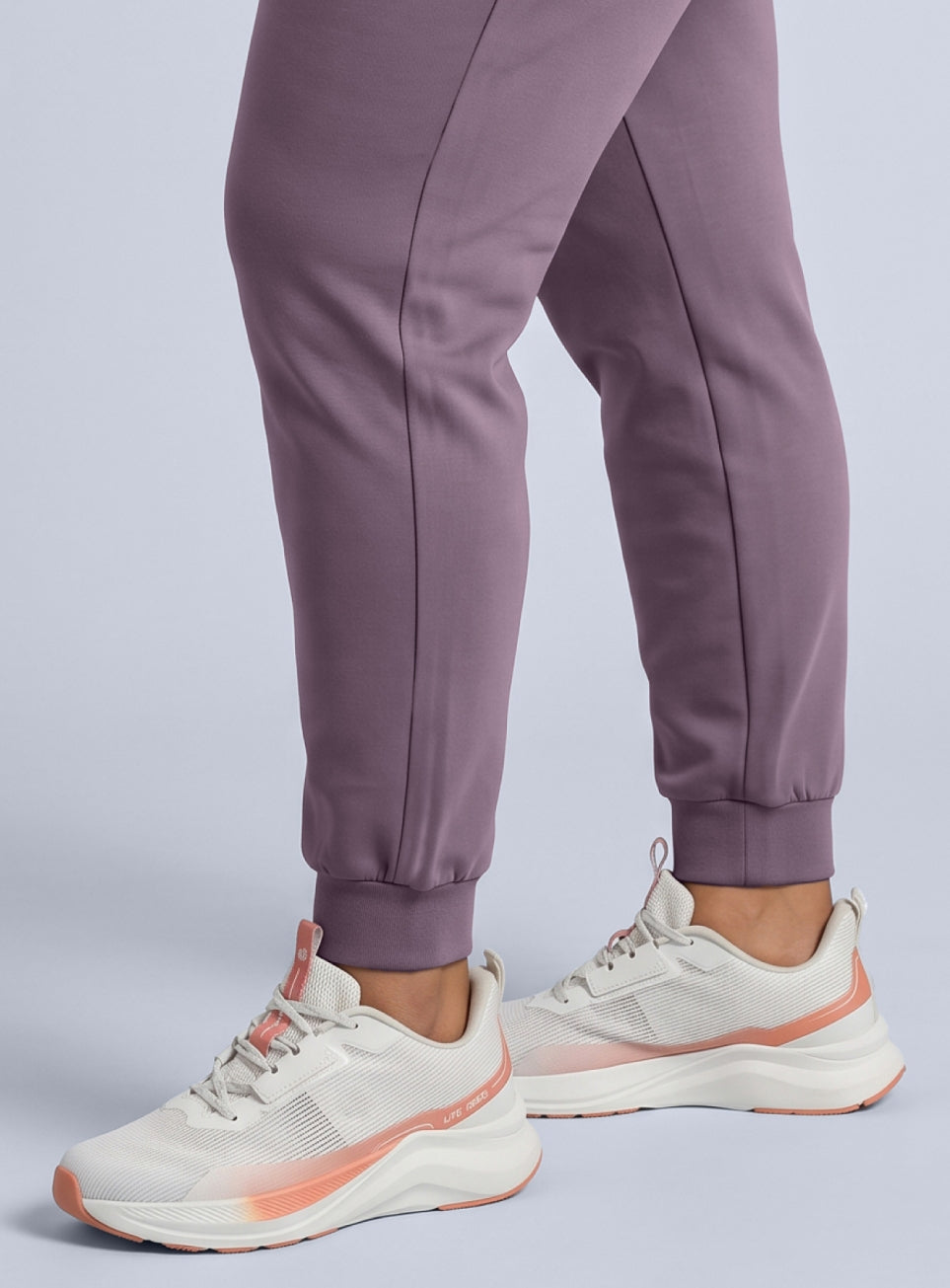 Women's Pink Cotton Plus Size Everyday Joggers