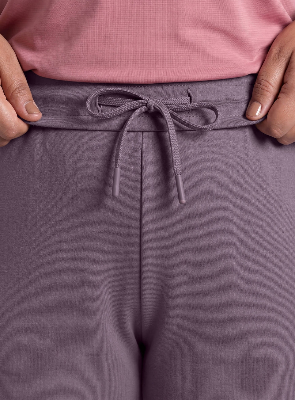 Women's Pink Cotton Plus Size Everyday Joggers