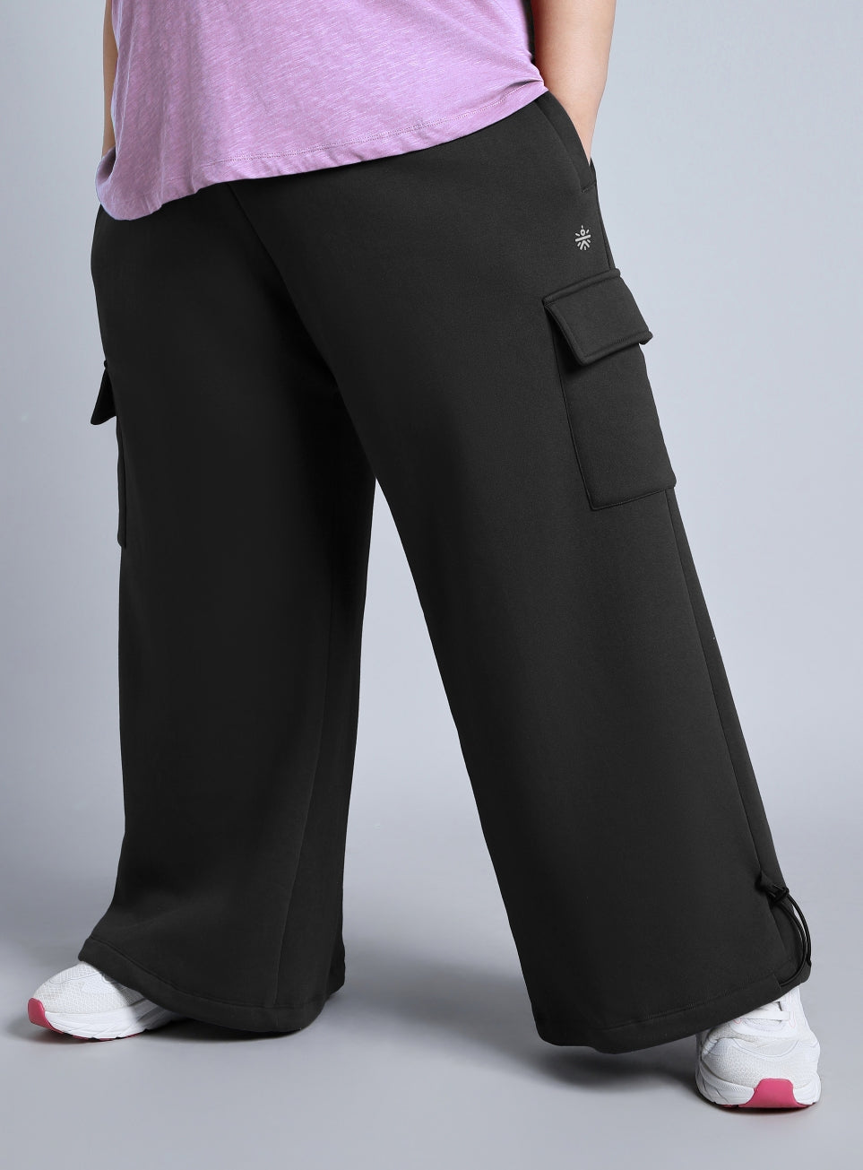 Women's Black Plus Size Utility Joggers