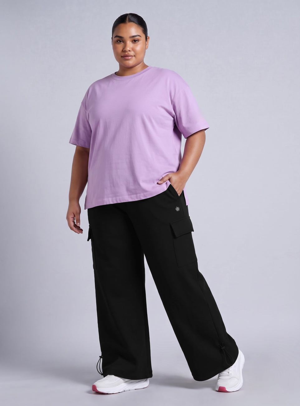 Women's Black Plus Size Utility Joggers