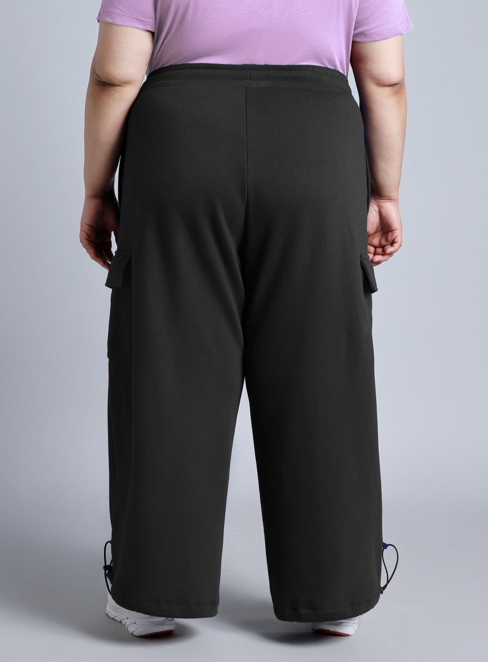 Women's Black Plus Size Utility Joggers