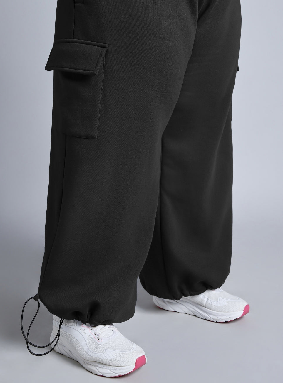 Women's Black Plus Size Utility Joggers