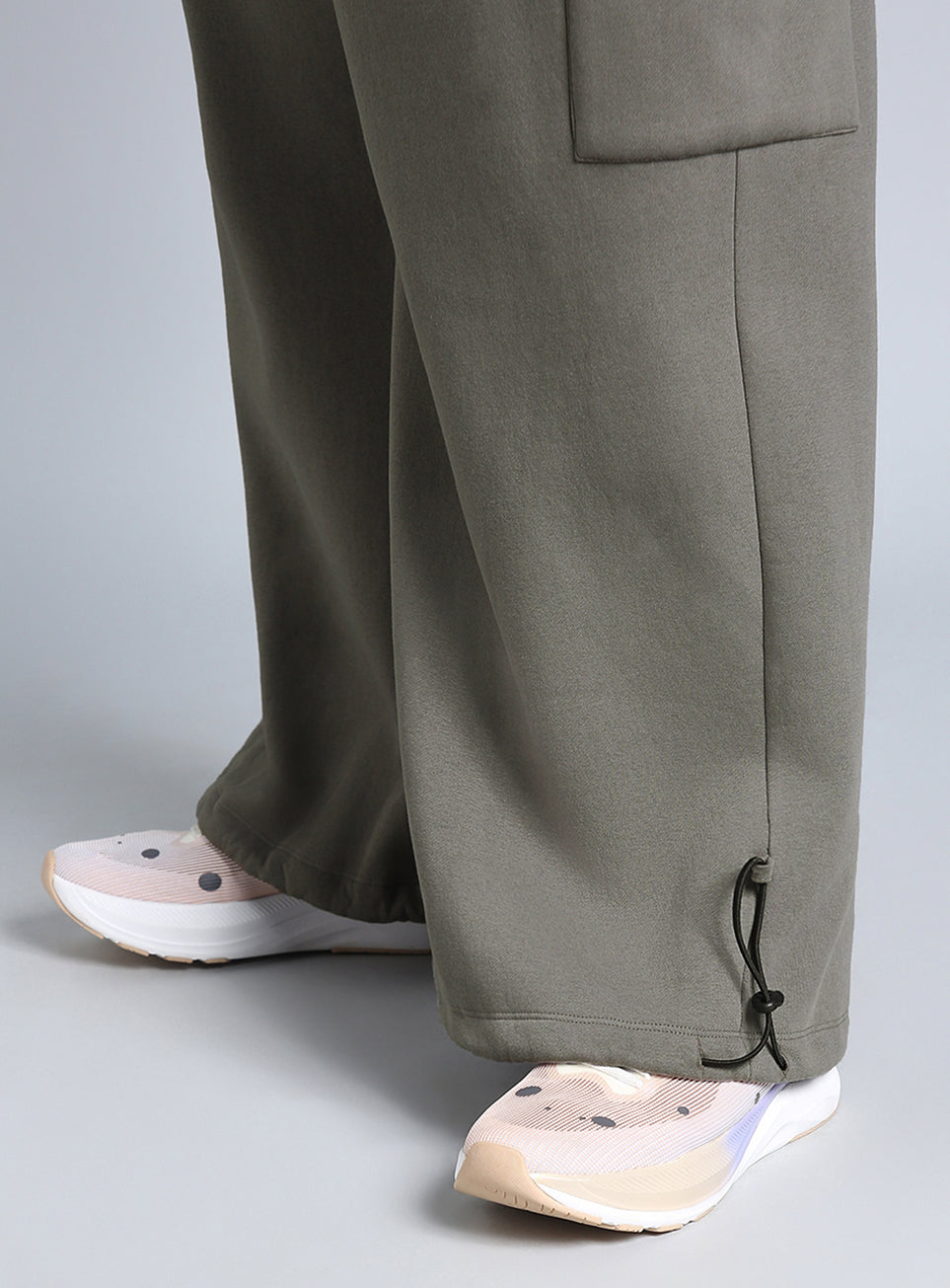 Women's Grey Plus Size Utility Joggers
