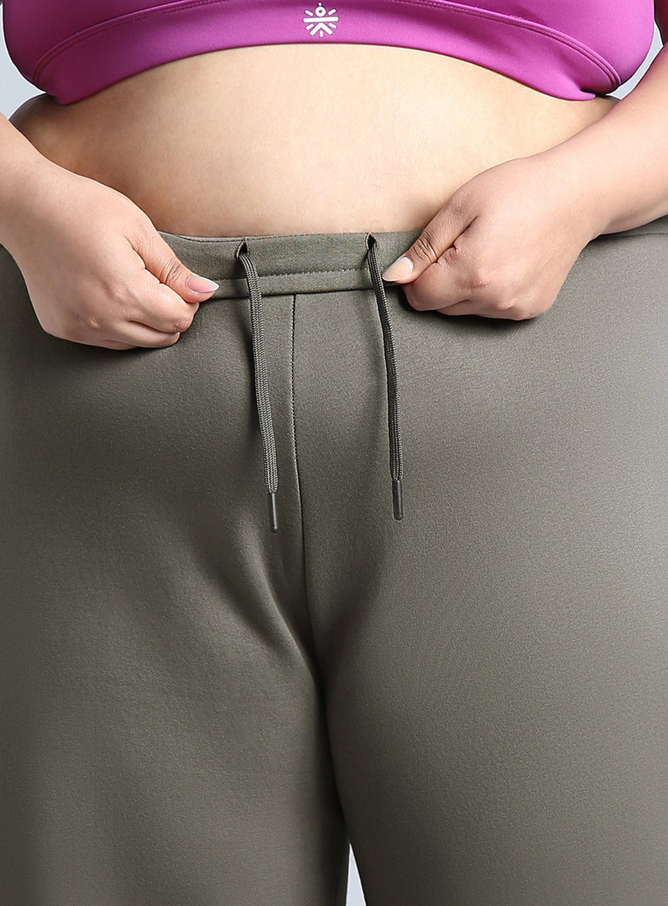 Women's Grey Plus Size Utility Joggers