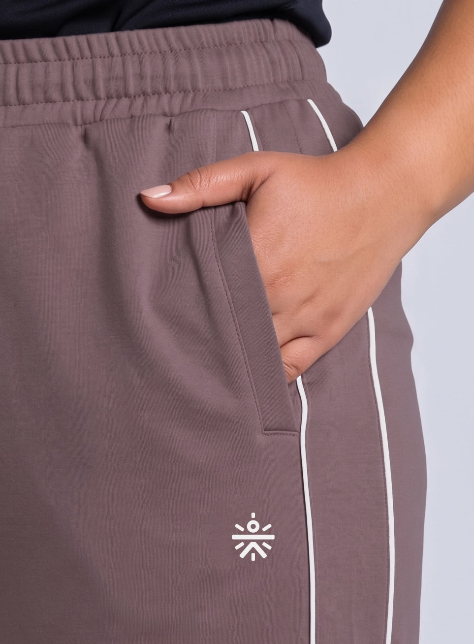 Women's Lavender Plus Size Straight Trackpants