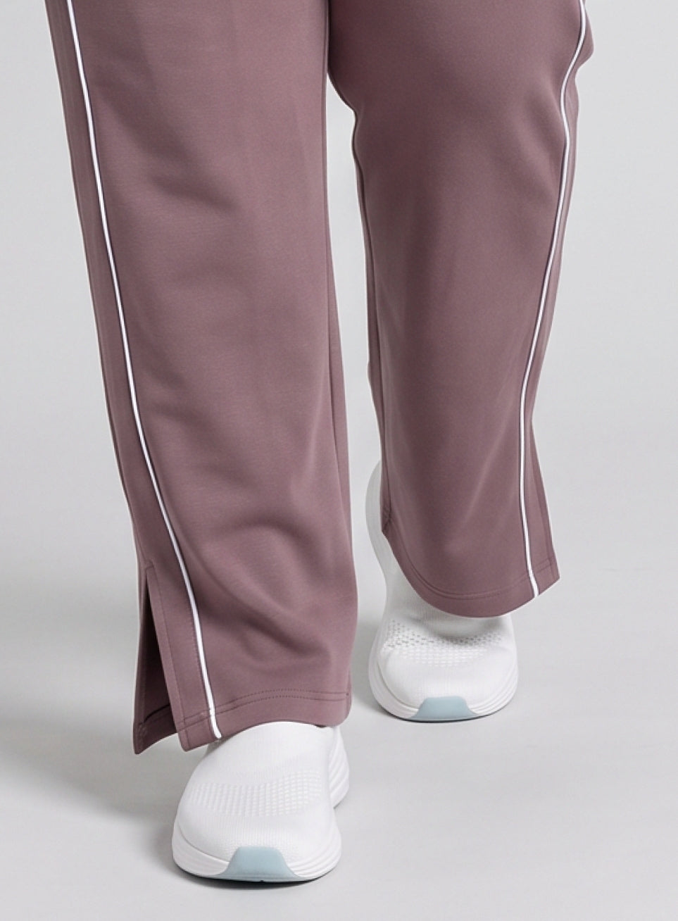 Women's Lavender Plus Size Straight Trackpants