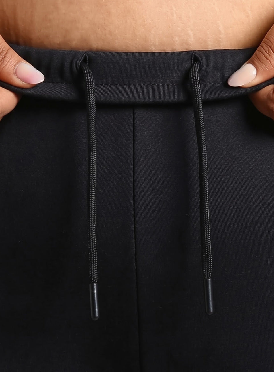 Women's Black Plus Size Elevated Athleisure Trackpants