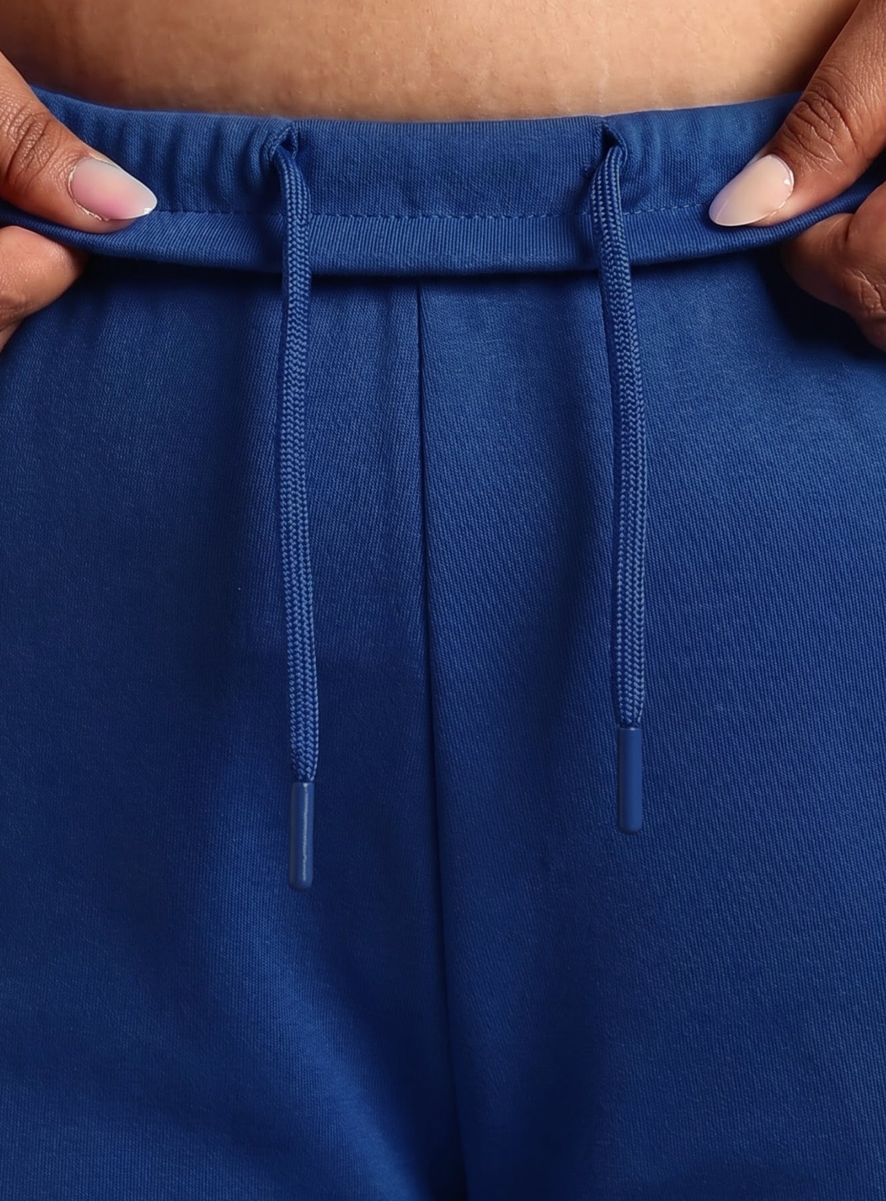 Women's Blue Plus Size Elevated Athleisure Trackpants