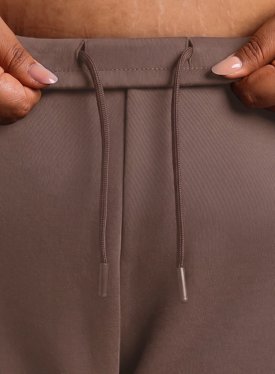 Women's Brown Plus Size Athleisure Trackpants
