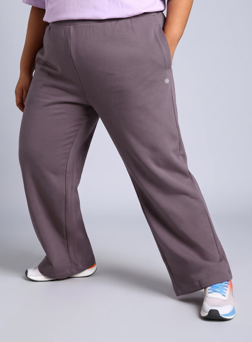 Women's Pink Plus Size Athleisure Trackpants