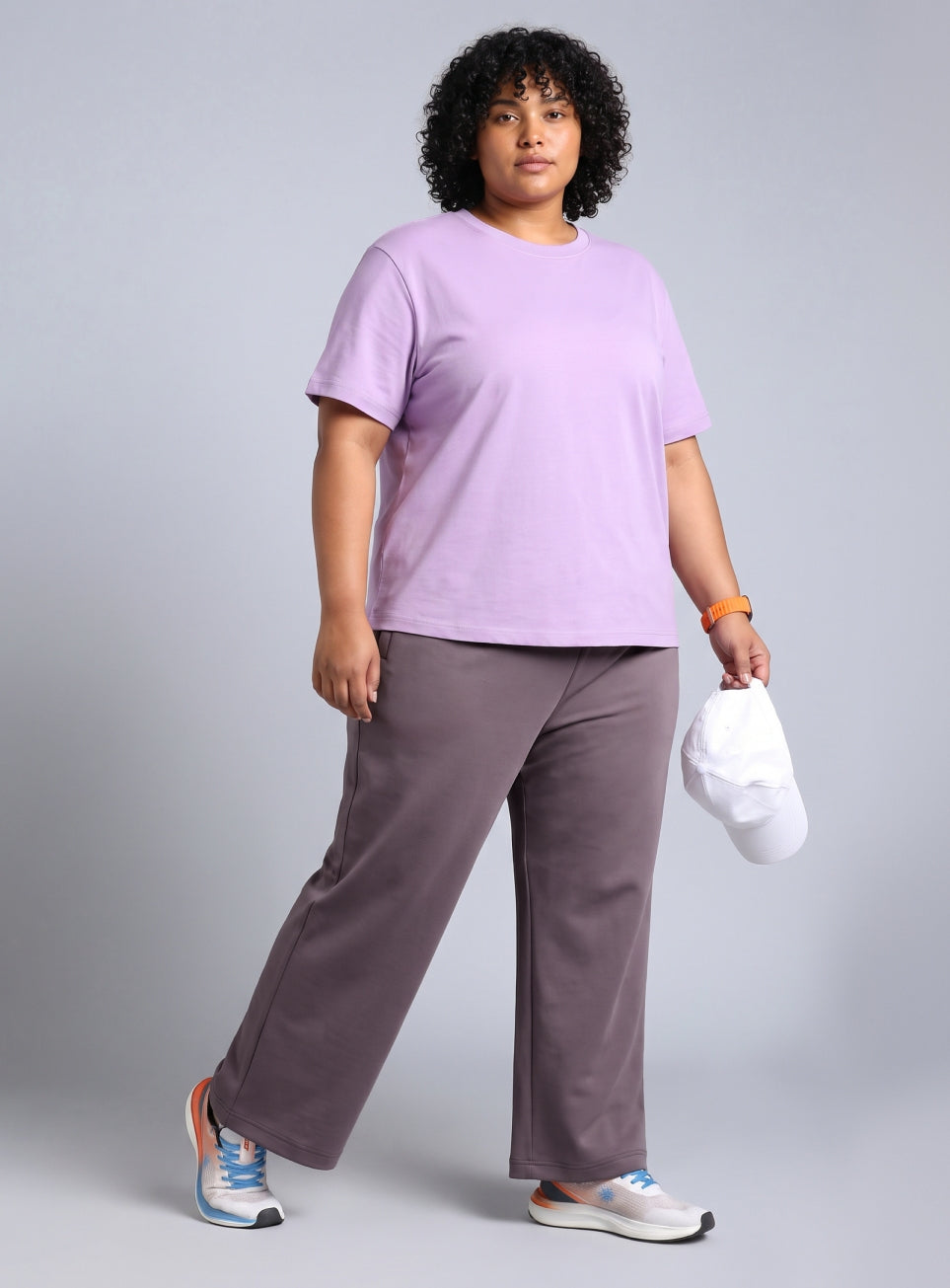 Women's Pink Plus Size Athleisure Trackpants
