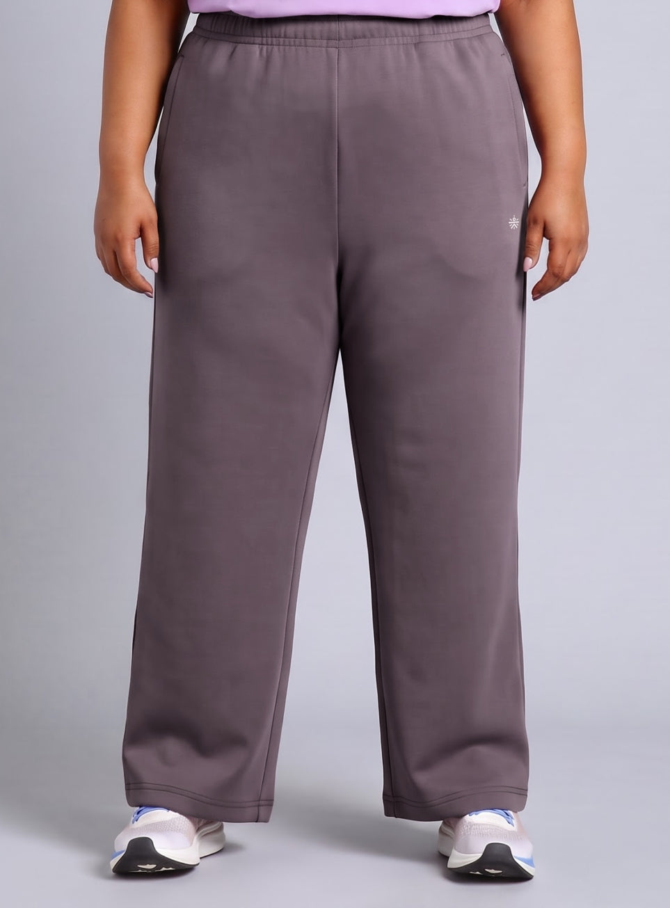 Women's Pink Plus Size Athleisure Trackpants