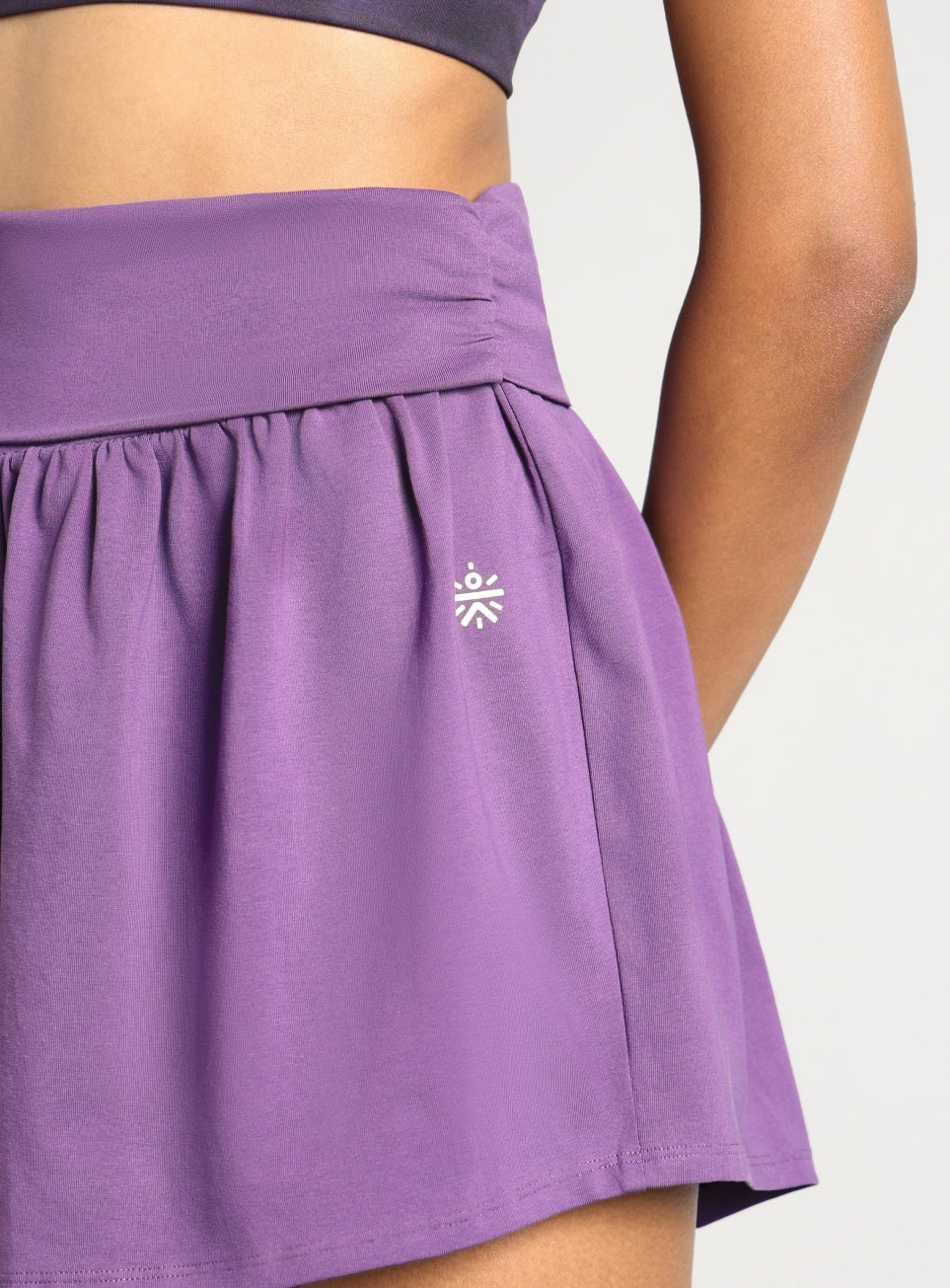 Women's Purple Flow Form Yoga Shorts