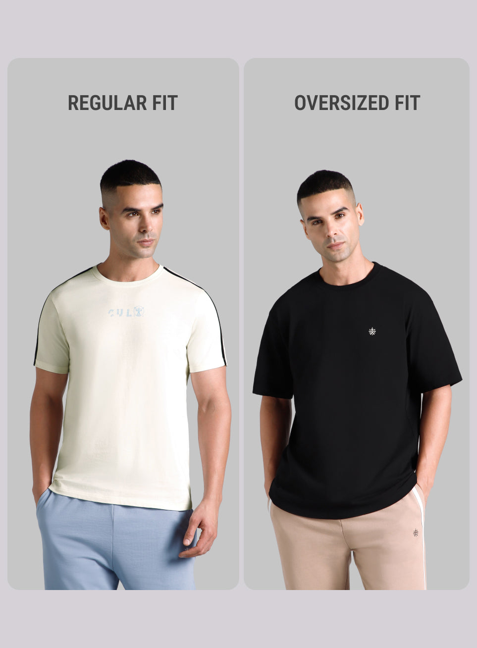 Men's Black Built-In Motion Graphic Oversized T-shirt