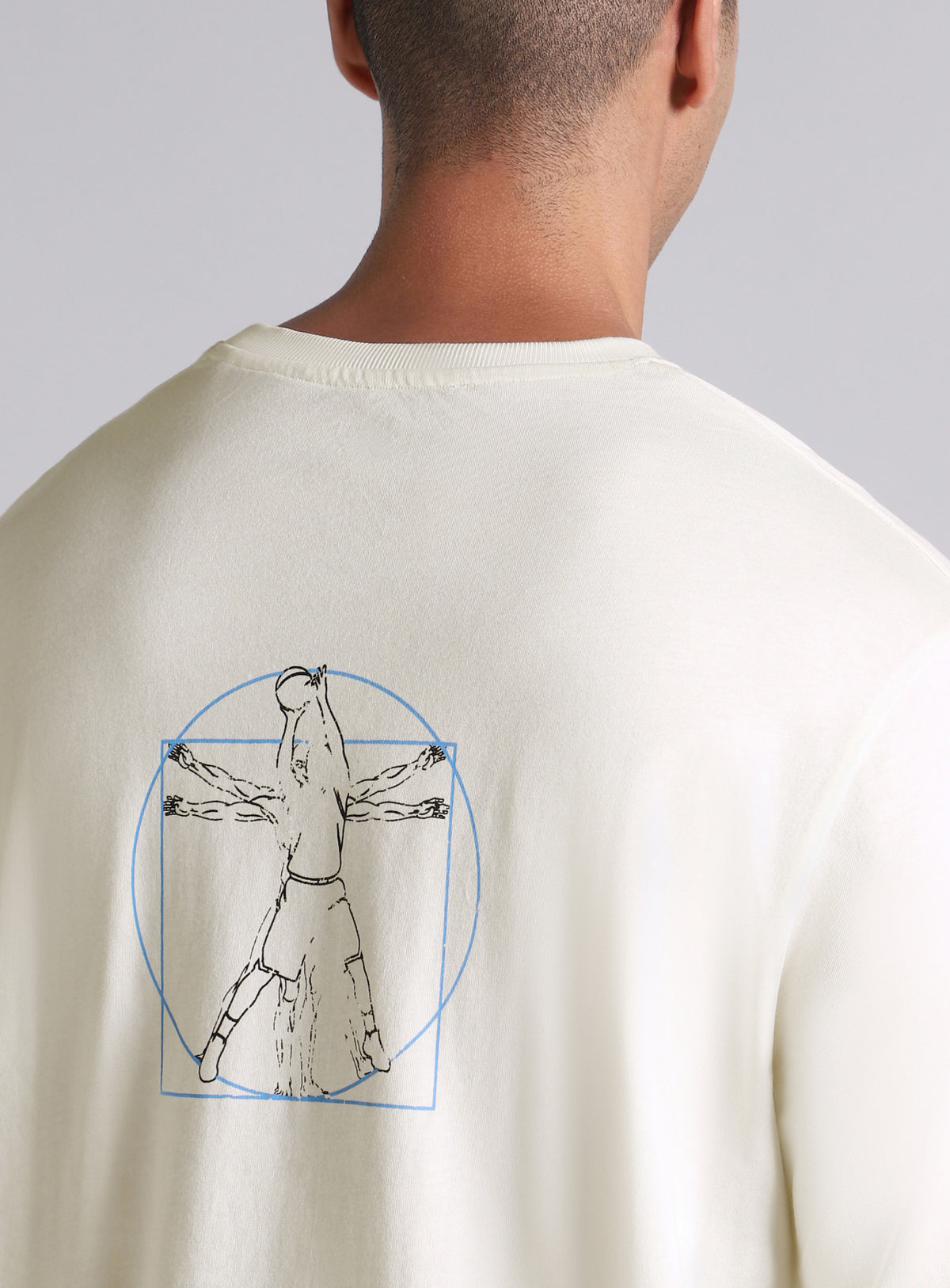 Men's Off-White V-man Relaxed Fit Full Sleeve T-shirt