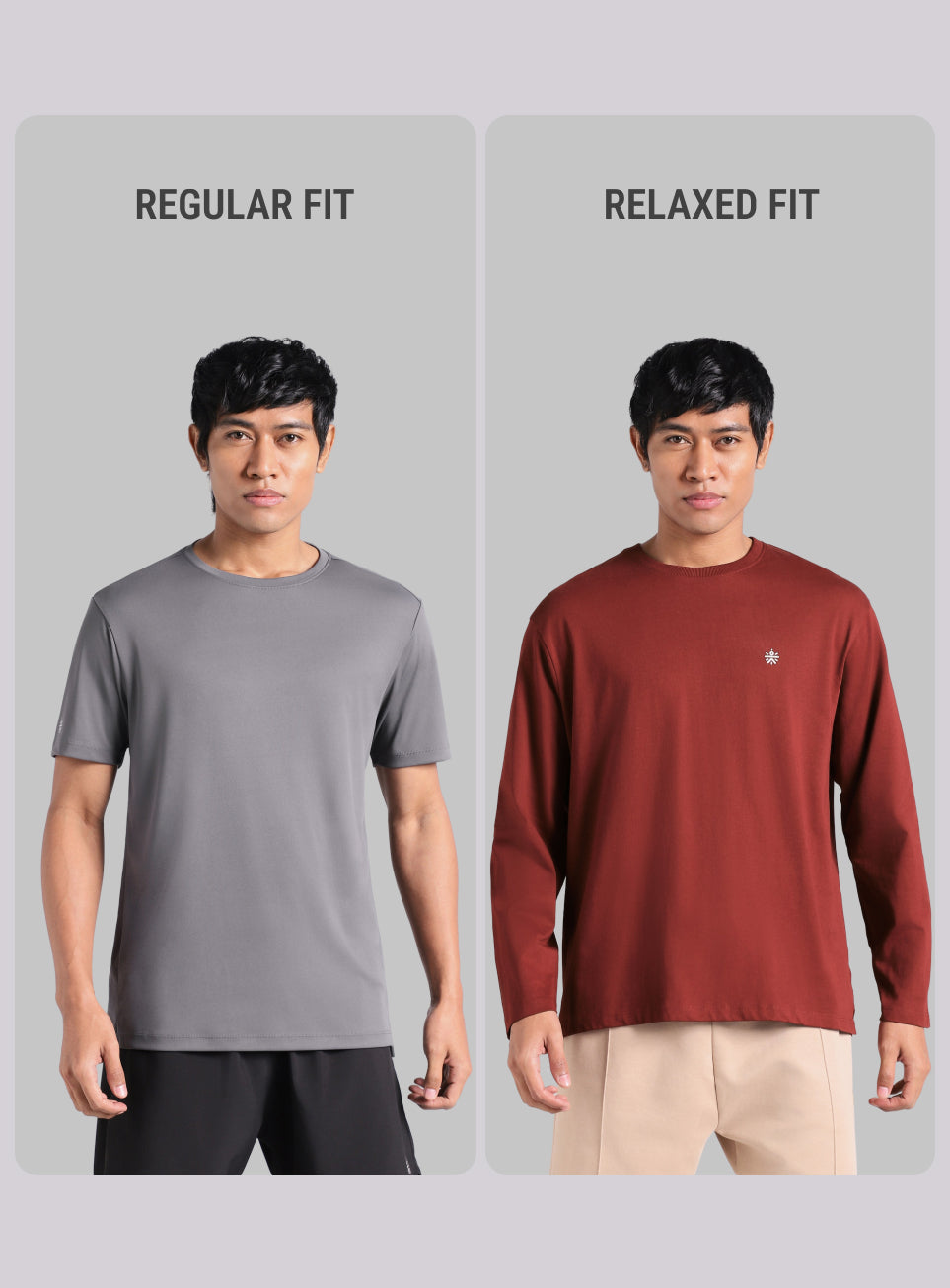 Men's Maroon V-man Relaxed Fit Full Sleeve T-shirt
