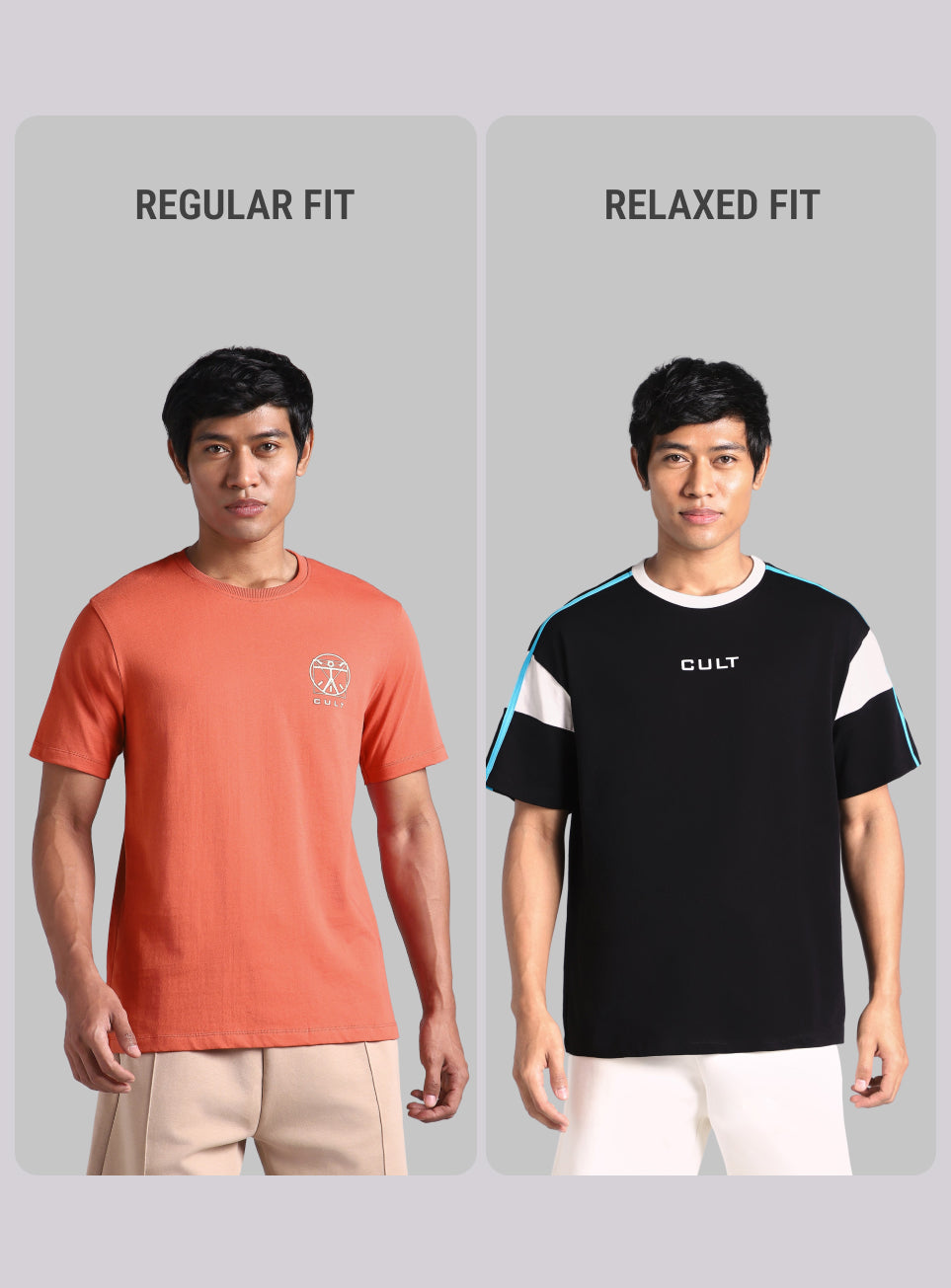 Men's Black Colorblock Panel T-shirt