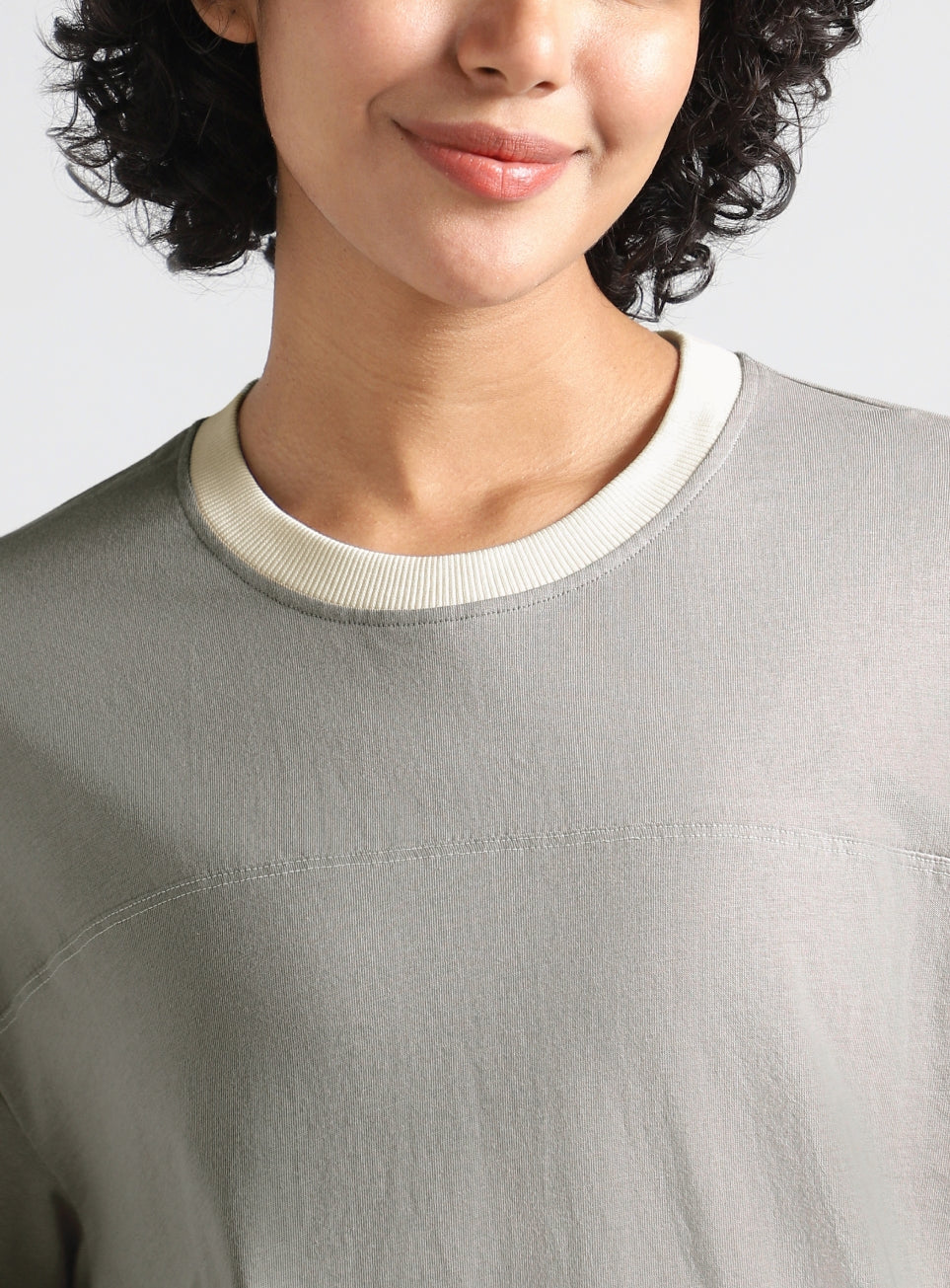 Women's Grey Transition Graphic Oversized T-shirt