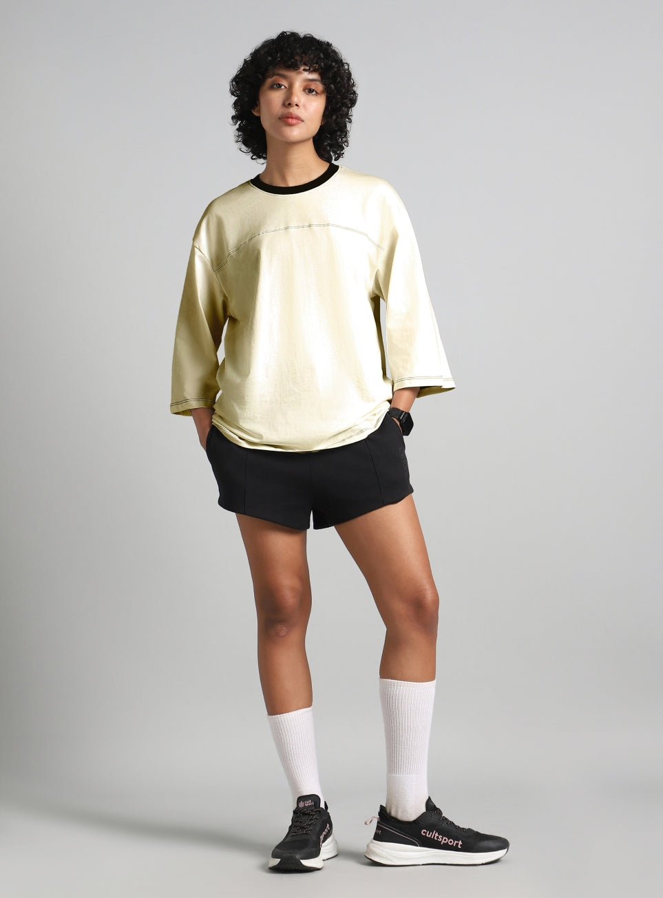 Women's Off-White Transition Graphic Oversized T-shirt