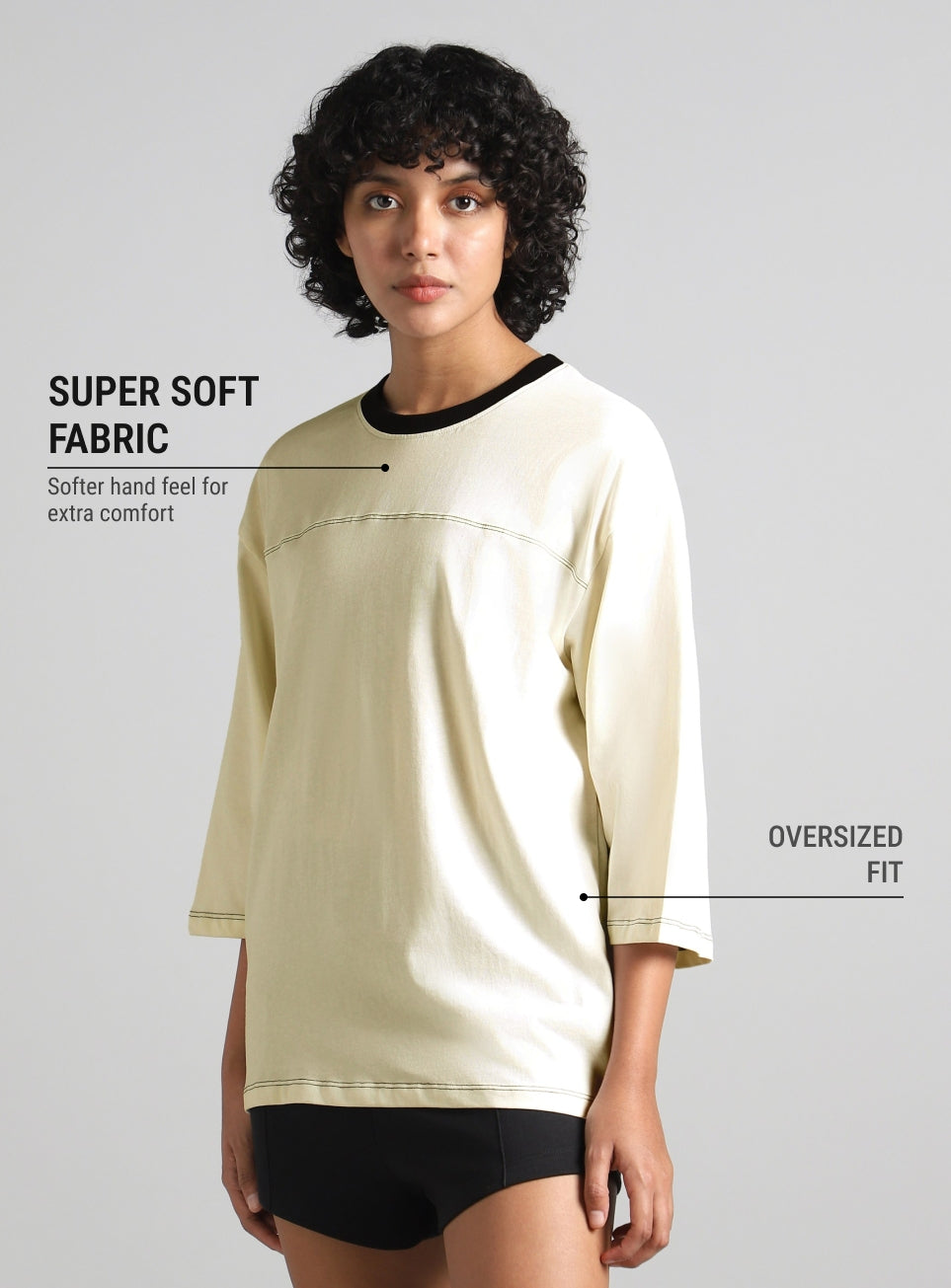 Women's Off-White Transition Graphic Oversized T-shirt