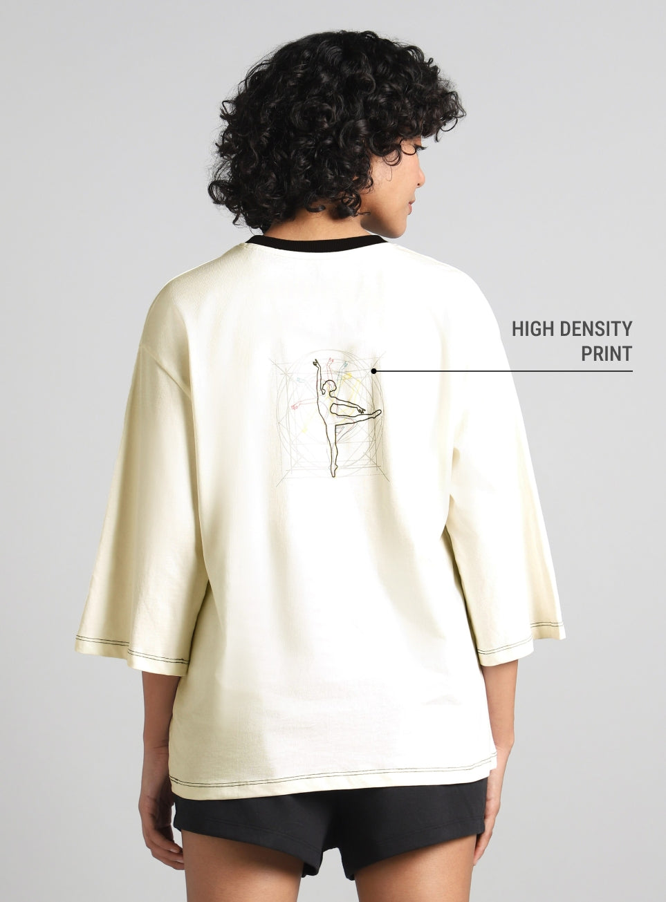 Women's Off-White Transition Graphic Oversized T-shirt