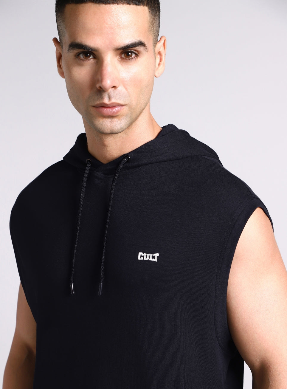 Men's Black Fight Combat Hoodie Tank