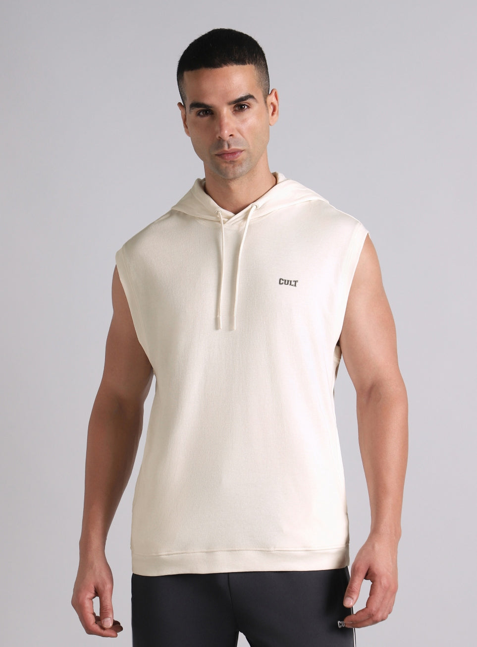 Men's White Fight Combat Hoodie Tank