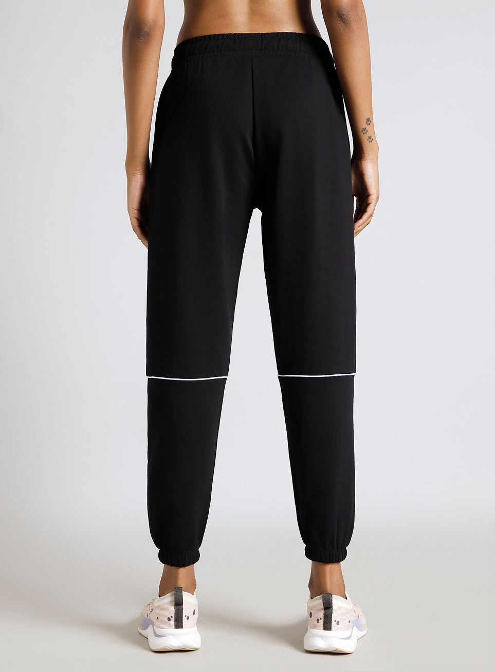 Women's Black Panel Highlight Joggers