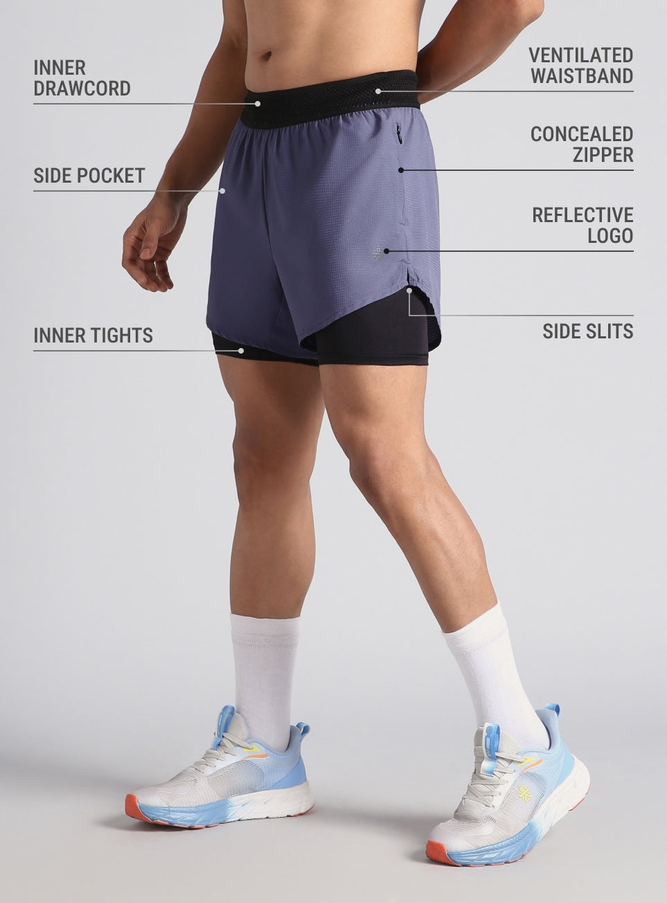 Men's Blue Run the Mile CULT ZERO Shorts