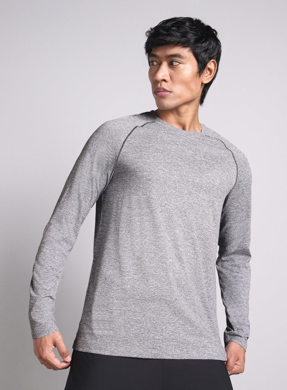 Men's Grey Active Day COMFORtech Full Sleeve T-shirt